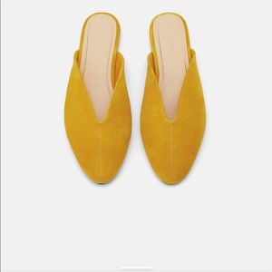 Zara suede slides